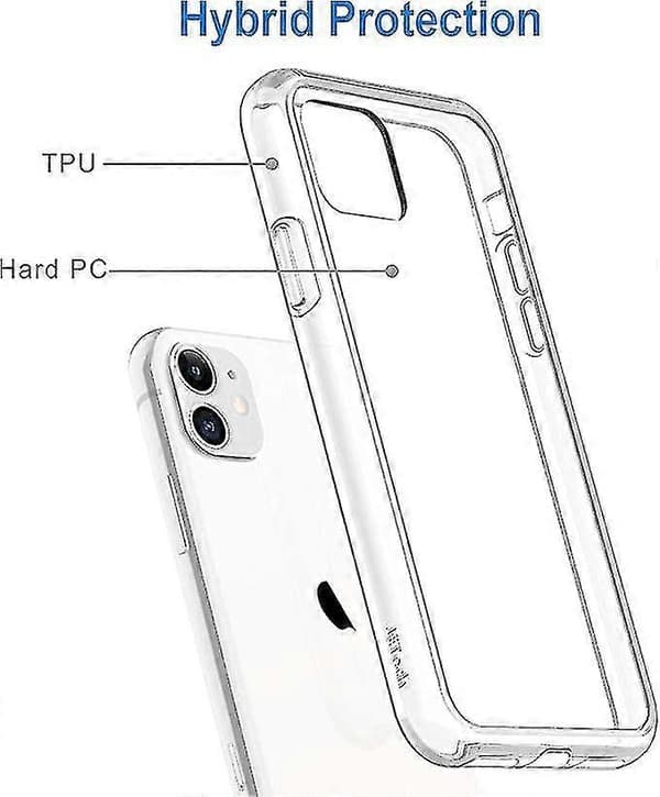 Gjennomsiktig silikondeksel kompatibelt med iPhone 7, iPhone 7 Plus, iPhone X, iPhone Xr, iPhone 11/11 Pro, iPhone 11 Pro Max-deksel for iPhone 11