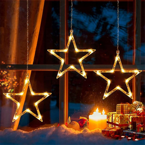LED Christmas Decorative Lamp Snowman Santa Claus Window Star Lamp