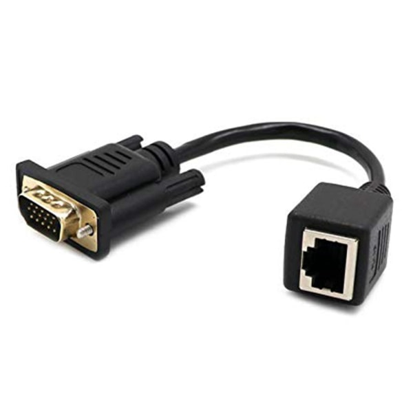 10 stk Vga til Rj45 Adapter Nettverkskabel Til Vga Nettverksskjerm Til Nettverk Vga Extender