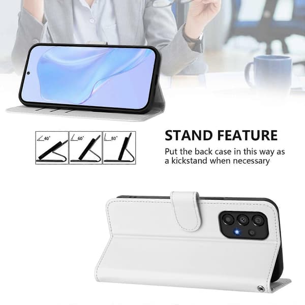 【BQ】PU-deksel med skinnfølelse for Samsung Galaxy A33 5G White