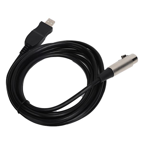 USB til XLR hun-adapterkabel 3 meter med optagefunktion til spilleudstyr