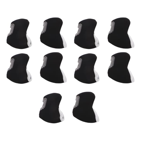 10-pack Golf Iron Head Covers Skyddande Golfklubbskydd Svart