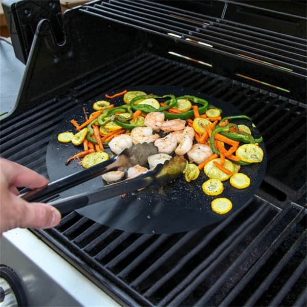 2 stk. genanvendelig non-stick 40 cm rund grillmåtte til bagning