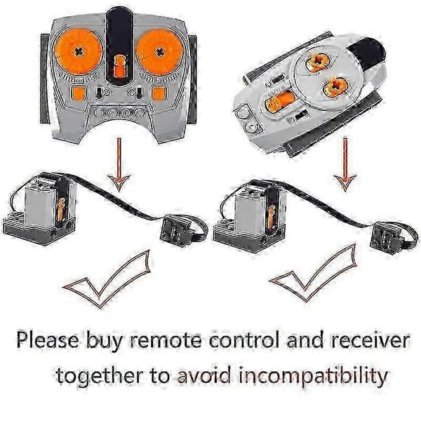 Generelt Kompatible Multifunksjonelle Motoriserte Verktøy Servo Tog Modellsett med Byggeklosser og 8293/8883 Power Functions 2Pcs-91994