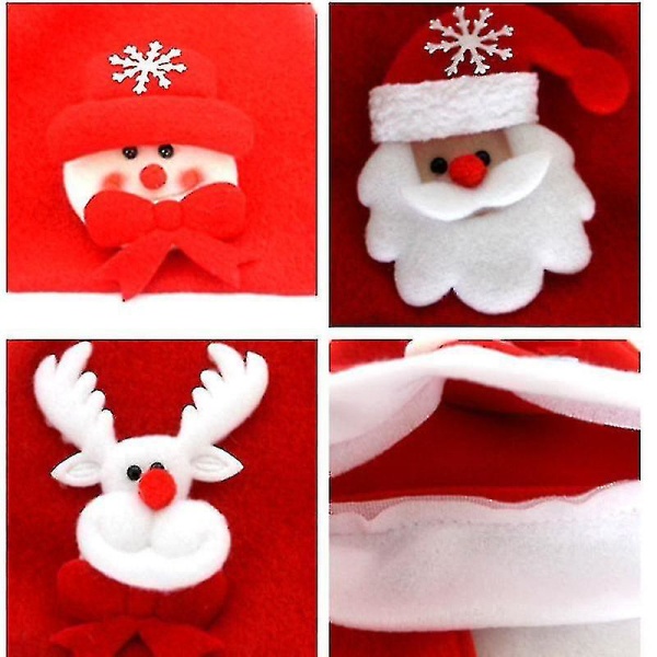 3 stk julehatt Rød nisse Snowmen Reindeer Christmas (barn)