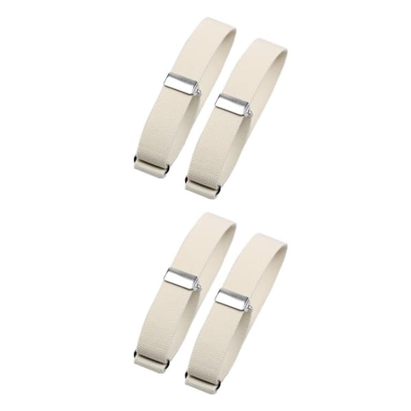 【BQ】1/2/3/5 2 st. Mode herreskjorte ærmeholder elastisk Hvid 2x32cm 2S 2Set White 2x32cm