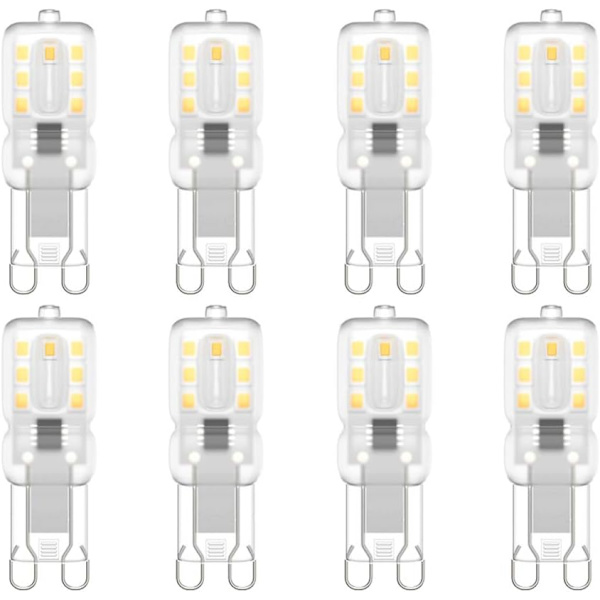 G9 LEDlampa, 220V Naturvit 5500K 3W 8 kpl