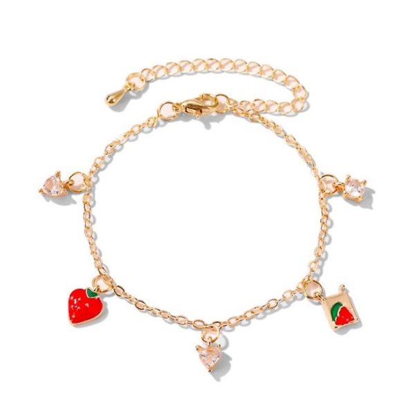Girls's Bracelet Sweet Strawberry Chain Bracelet For Woman Girl Teens