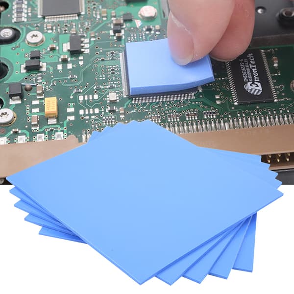 5 stk silikon termisk ledningsark CPU GPU varmeledningspute 100x100x1,5mm