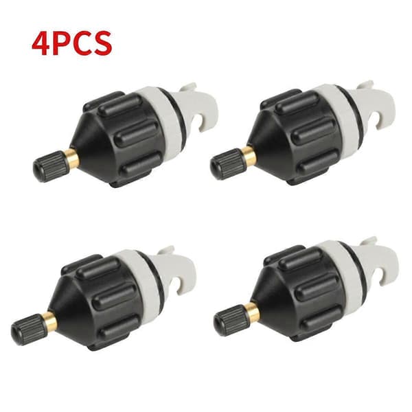 1-10 stk. luftventiladapter holdbar robåd kajak oppustelig pumpeadapter til SUP-board kajakdele tilbehør 4Pcs Black
