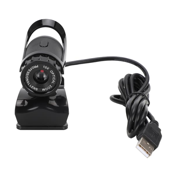 Kamera Sort USB High Definition Indbygget Digital Mikrofon med Clip Base Computertilbehør