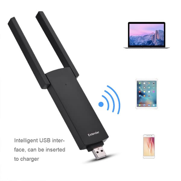 Bærbar Dual Antenne WiFi Signal Range Extender