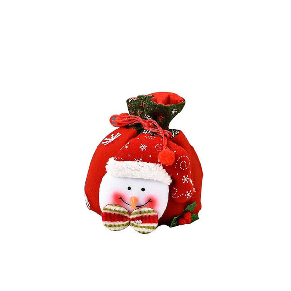 Julklappspåsar Dragsko Xmas Godispåsar Tomte Säck Ryggsäck 3st Type A Snowman