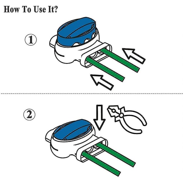 3 ledningskoblinger, Elektriske selvstripende pigtailkoblinger 25 stk 25 pcs