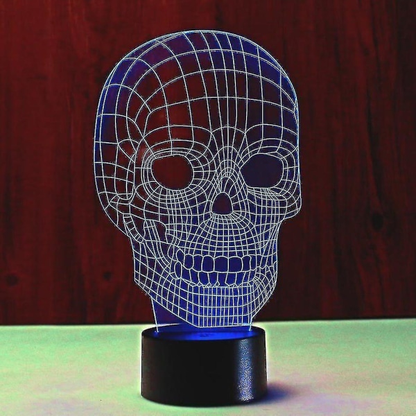Hhcx-skull 3d Led Night Light Kids Bedroom Table Lamp