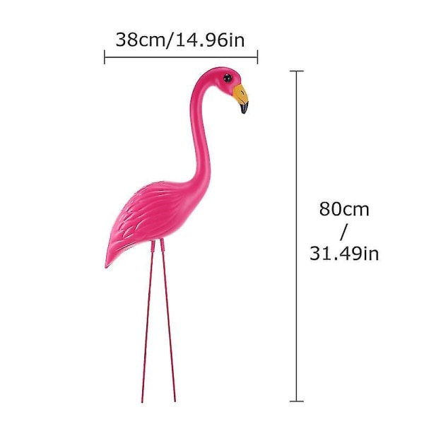 1 stk Plast Flamingos Ornament Fuglefigur Håndverk Bryllupsfestrekvisita