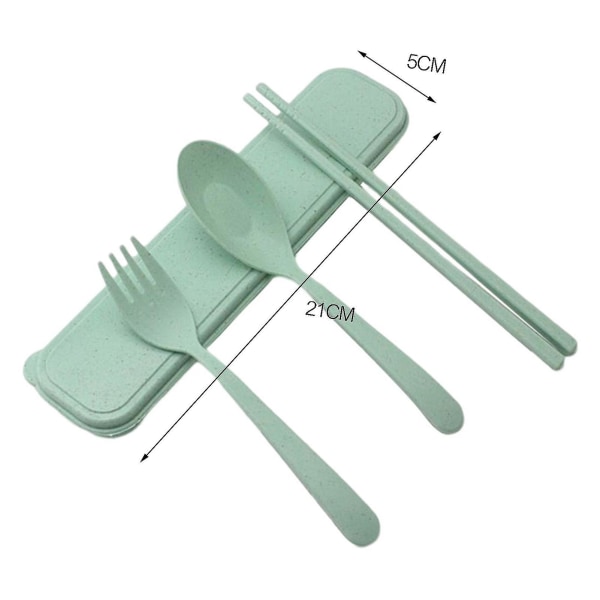 3 stk Plastic Bestik Sæt Genanvendeligt Bestik Til Picnic Vandring Camping Cream-colored