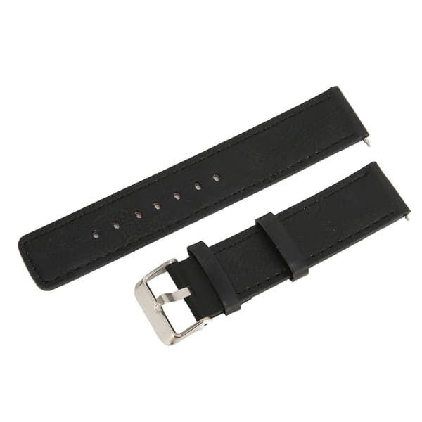 20mm Læderrem Udskiftningsbeslag Rem Armbånd til Amazfit GTS 3 til GTS 2 til Bip S til Bip U Sort