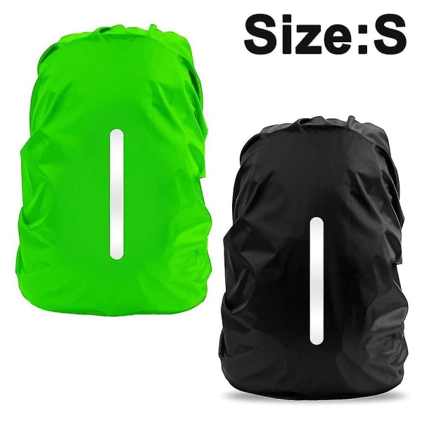 2-pack vattentätt cover för ryggsäck, reflekterande ryggsäck Cover för damm/stöldskydd/cykling/vandring/camping/resor/utomhusaktiviteter L