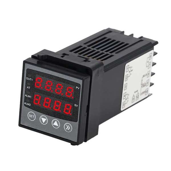 Digital Temperaturkontroller Alarm Intelligent PID-kontroll Dobbel Display Termostat DC 24V
