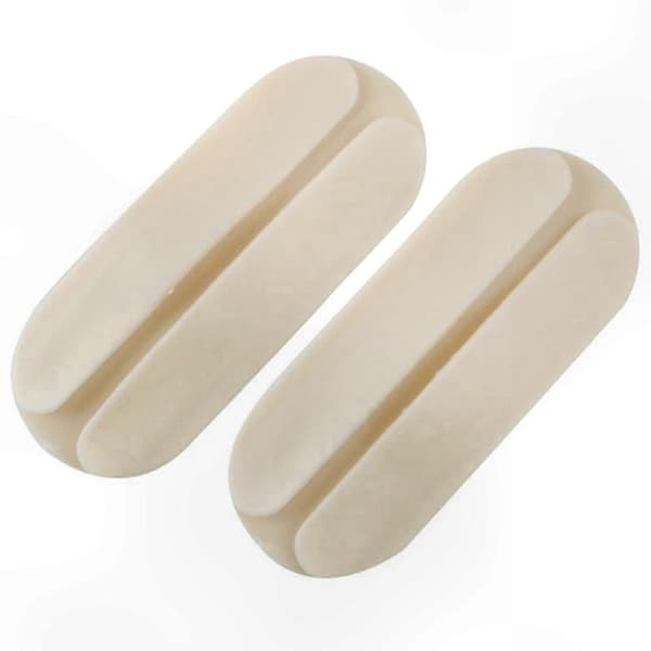 【BQ】Sklisikre silikonputer kompatible med BH-stropper, stabilitetsholdere, hvit, 1 par