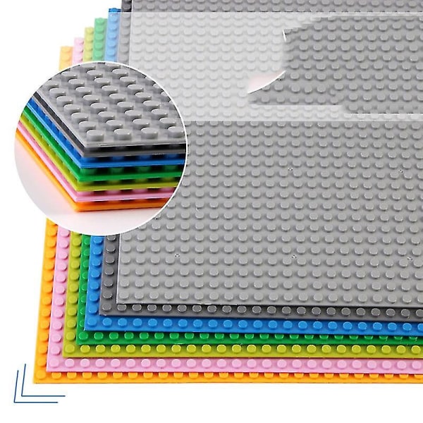 2st Kids DIY Plastic Dots Classic Base Plates Blocks Baseplate Building Block Dark blue