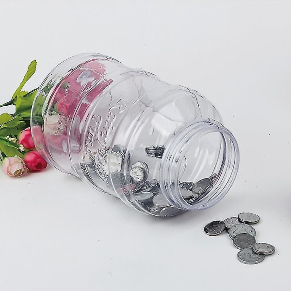 Digital Piggy Bank Mynt Spare Counter Lcd Counting Money Jar Change Bottle EUR