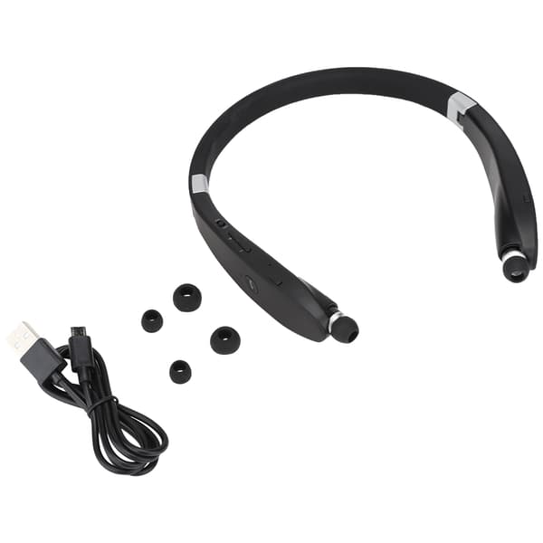 Foldbar Bluetooth-hodetelefon med nakkebånd (svart)