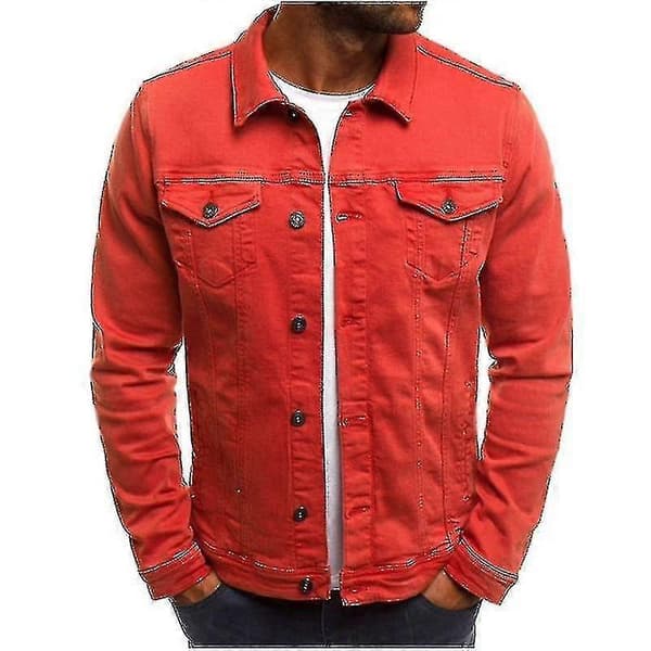 Herr Denim Jeansjacka Kort Im Fit White 2XL