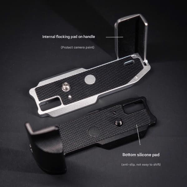 Håndtak i aluminiumslegering for Sigma BF-kamera med sidemonteringshull og hurtigkobling black