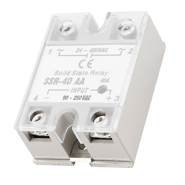 SSr 40AA 40A Solid State Relæ Modul AC-AC Input 90-250V AC Output 24-480V AC
