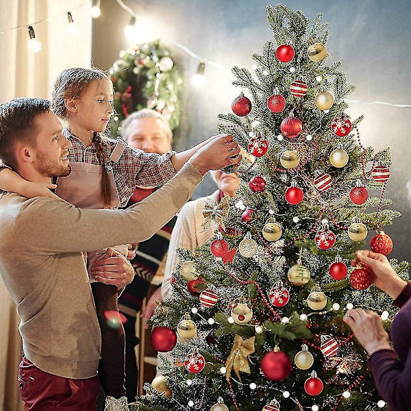 50 stycken julbollsprydnader Sprossfast juldekoration Trädkulor