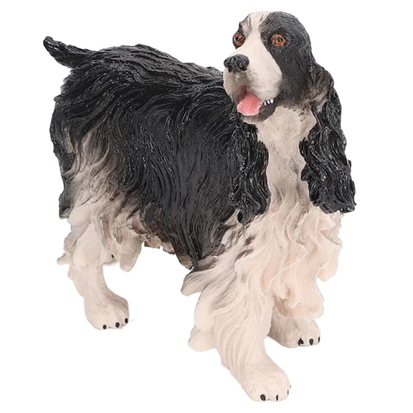 Cocker Spaniel Simulation Pedagogisk Lättskött Hundfigur Leksak Dekor PL127 1314 Svart