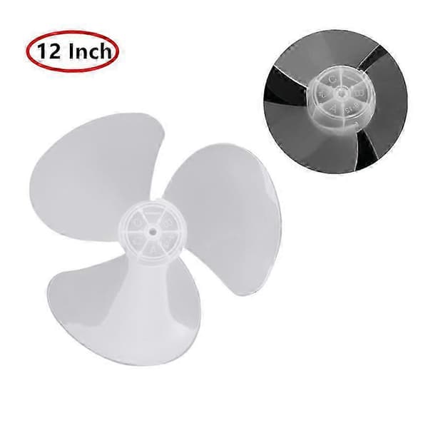 【BQ】12\" Plastik Ventilatorblad 3 Blade Erstatning til Husholdningsapparat Ventilator Tilbehør white