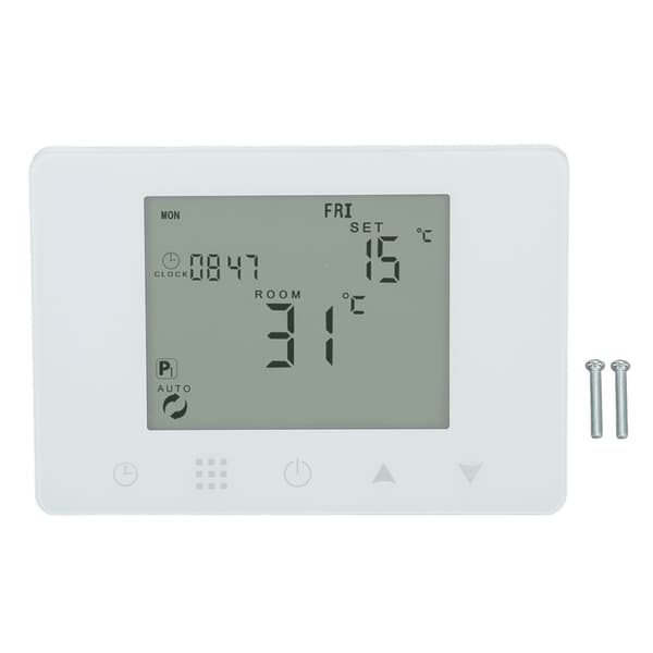 Trådlös RF Temperaturregulator Programmerbar LCD Bakgrundsbelyst Smart Elektrisk Värmetermostat