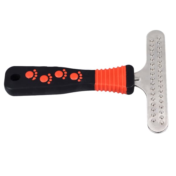Pet Deshedding Rake Dobbel Rad Pinner Flokefjerner Kam for Langt Tykt Hår Store Hunder