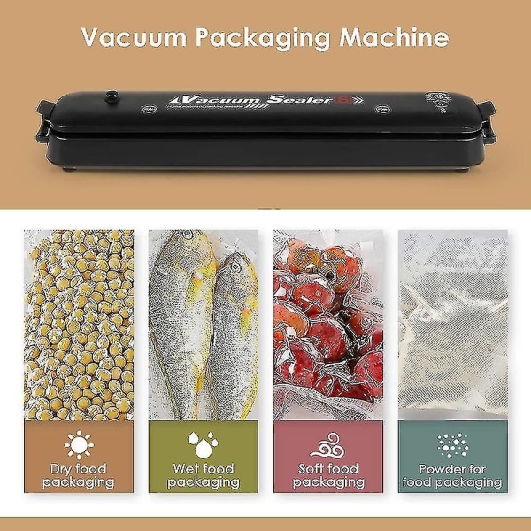 Hhcx-kewer Nye elektriske vakuumforseglingsposer Forseglingsmaskine Pakning Min Køkken Sous Vide Produkt