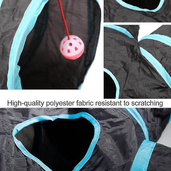Hhcx-cat Toys Indoor Cat Tunnel 1/5 Way Pet Play Tunnel Collapsible Tunnel Tube Tunnel Peek