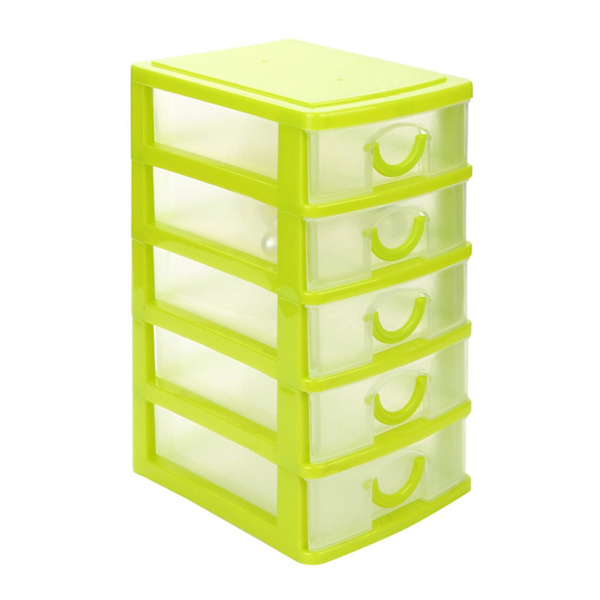 Holdbar Plast Mini Desktop Skuffe Diverse Case Små genstande Green