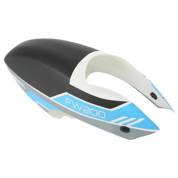 RC Helikopter Hoveddæksel Canopy Shell til Fly Wing FW200 Fjernstyret Helikopter Blå