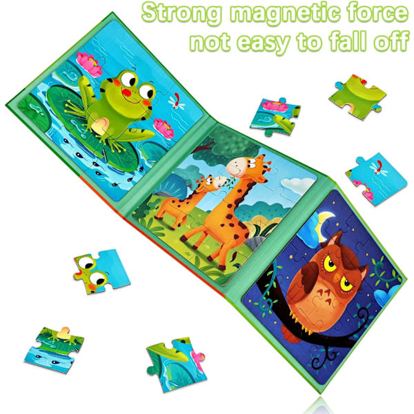 Magnetisk pusselspel för barn, Montessori Puzzle Quiet Book, Early Educational