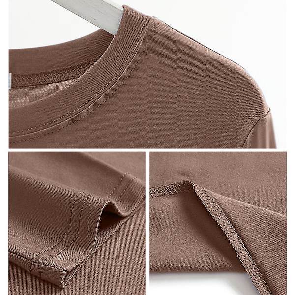 Basic T-shirt O-halsad Långärmad Kvinnor Höst Bottoming Tee Tops All Match Tee Shirt Plus Size Undershirt L grå1 L gray1