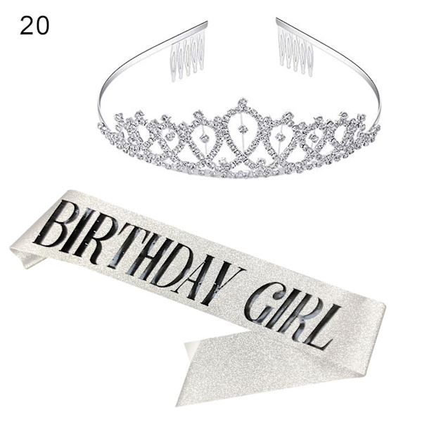 1 Set Shoulder Strap Pretty Hair Accessories Women Queen Crown Party Decoration For Birthday 20
