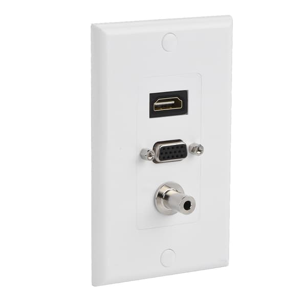 HDMI VGA 3.5mm Hunn 3 i 1 Audio Video DC Socket Panel Laderuttak