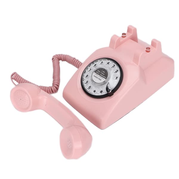 Klassinen Pinkki Retro Kiertovalinta Kiinteä Puhelin