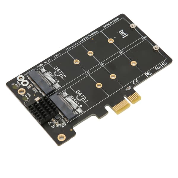 Adapterkort M.2 SATA til PCIE Dual Disk Array Kort Transmisjonsstabilitet Utvidelseskort