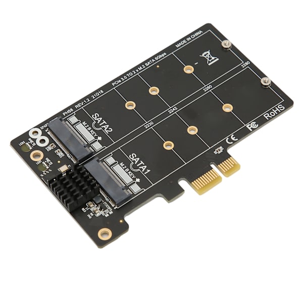 Adapterkort M.2 SATA til PCIE Dual Disk Array Kort Transmissionsstabilitet Udvidelseskort