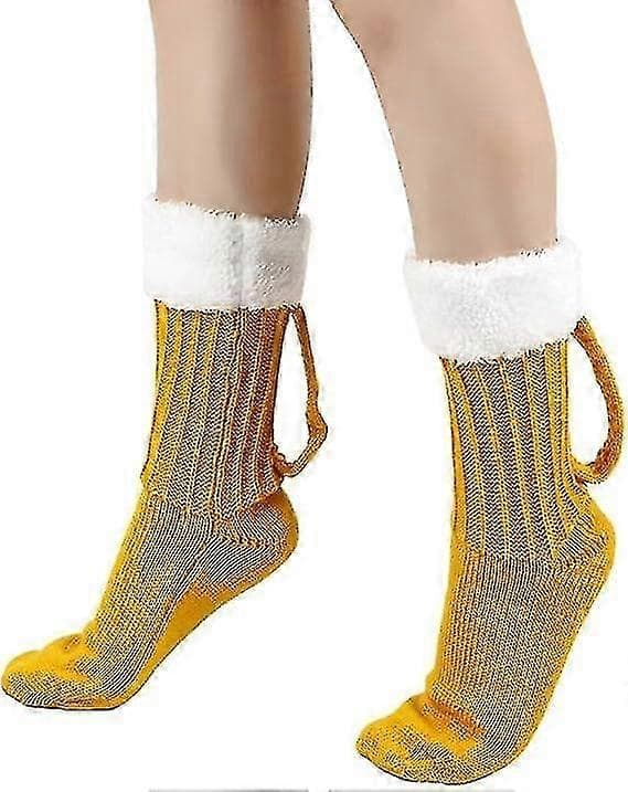 Sjov 3D Ølkrus Strikket Handske Gave Søde Håndlavede Strikkede Efterår Vinter Handsker Retro Hæklede Handsker, Ølkrusstrømper Sock