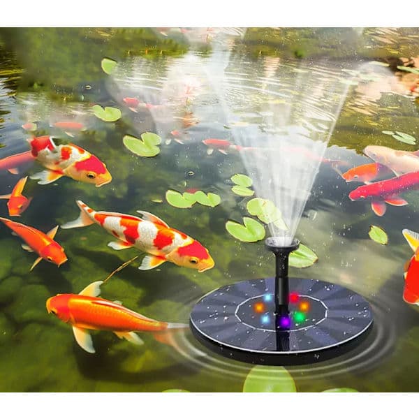 [BQ]Solar-powered fountain with battery 16 cm