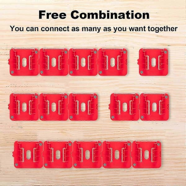 【BQ】Milwaukee 18V M18 Battery Holder 10-pack - Wall Mount for Work Van Shelf & Toolbox Storage